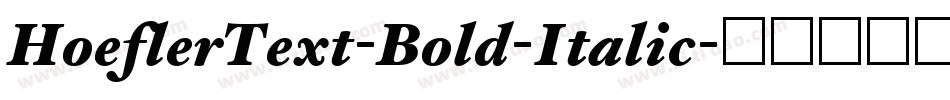 HoeflerText-Bold-Italic字体转换