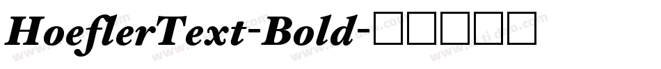 HoeflerText-Bold字体转换