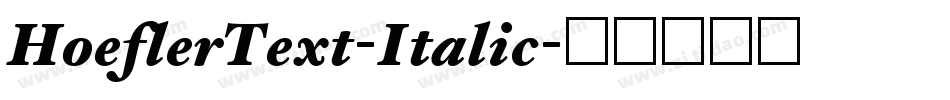 HoeflerText-Italic字体转换