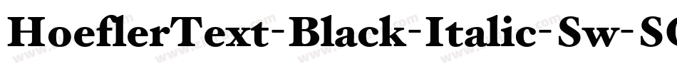 HoeflerText-Black-Italic-Sw-SC字体转换