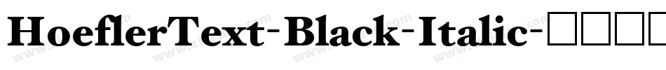 HoeflerText-Black-Italic字体转换