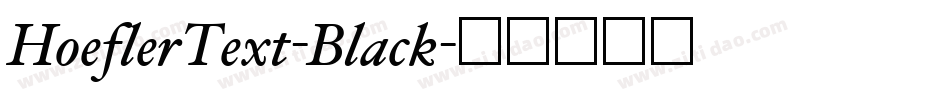 HoeflerText-Black字体转换