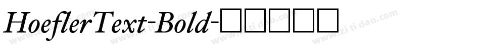 HoeflerText-Bold字体转换