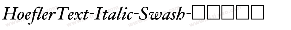 HoeflerText-Italic-Swash字体转换