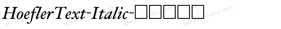 HoeflerText-Italic字体转换