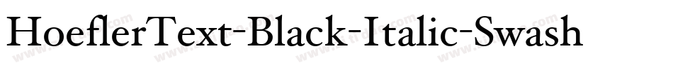HoeflerText-Black-Italic-Swash字体转换