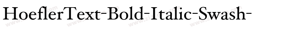 HoeflerText-Bold-Italic-Swash字体转换