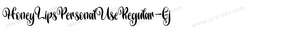 HoneyLipsPersonalUseRegular-GjBa字体转换