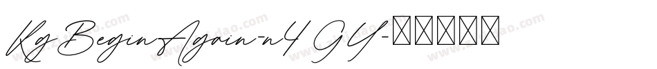 KgBeginAgain-n4GY字体转换