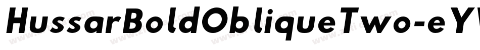 HussarBoldObliqueTwo-eYWO字体转换