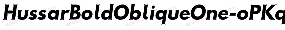 HussarBoldObliqueOne-oPKq字体转换