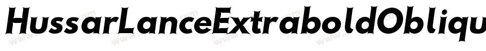 HussarLanceExtraboldOblique-Algx字体转换