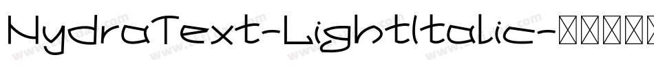 HydraText-LightItalic字体转换