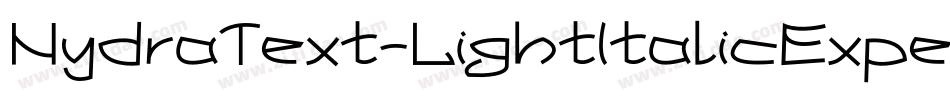 HydraText-LightItalicExpert字体转换