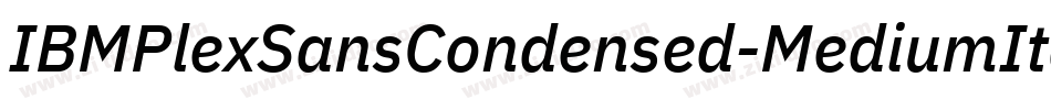 IBMPlexSansCondensed-MediumItalic字体转换