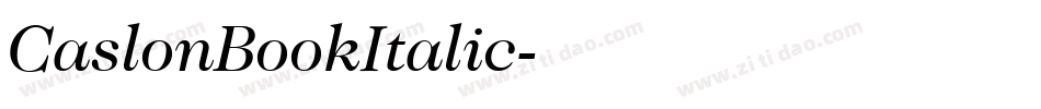 CaslonBookItalic字体转换