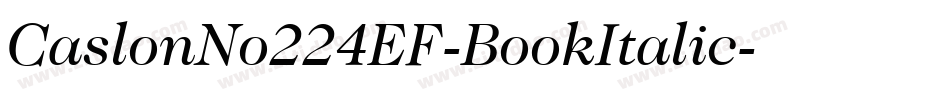 CaslonNo224EF-BookItalic字体转换