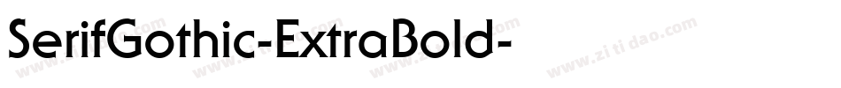 SerifGothic-ExtraBold字体转换