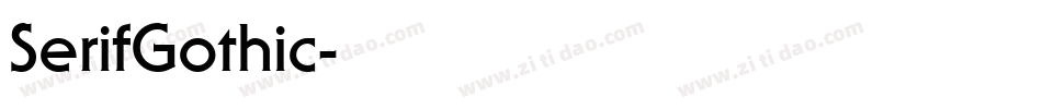 SerifGothic字体转换