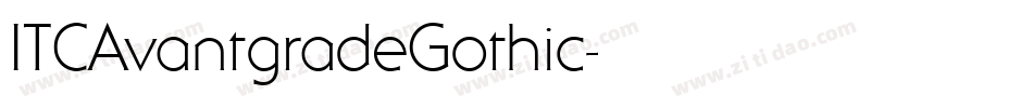 ITCAvantgradeGothic字体转换