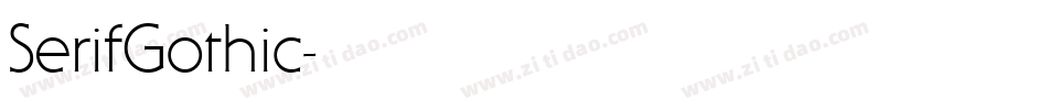 SerifGothic字体转换