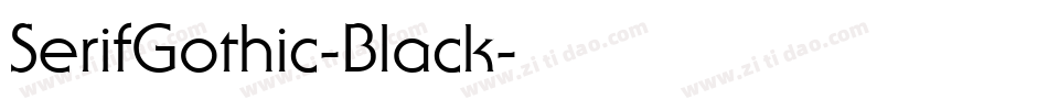 SerifGothic-Black字体转换