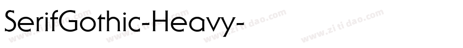 SerifGothic-Heavy字体转换