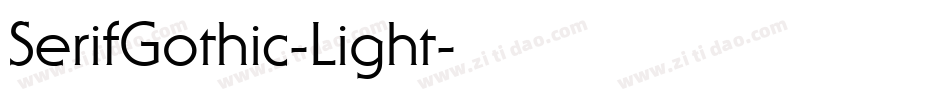 SerifGothic-Light字体转换