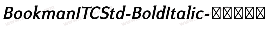 BookmanITCStd-BoldItalic字体转换