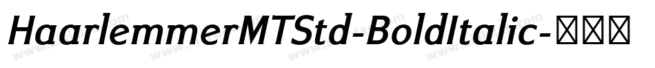 HaarlemmerMTStd-BoldItalic字体转换