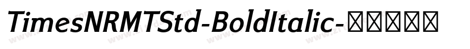 TimesNRMTStd-BoldItalic字体转换