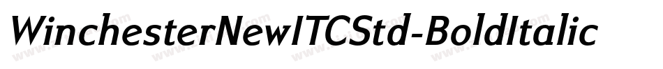 WinchesterNewITCStd-BoldItalic字体转换
