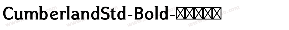 CumberlandStd-Bold字体转换