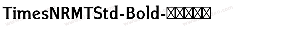 TimesNRMTStd-Bold字体转换