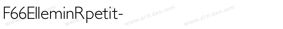 F66ElleminRpetit字体转换