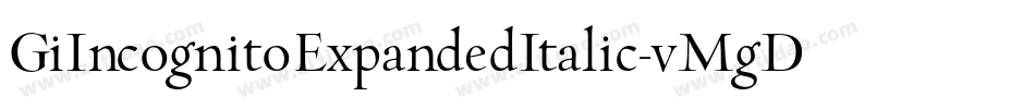 GiIncognitoExpandedItalic-vMgD字体转换