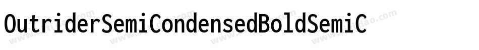 OutriderSemiCondensedBoldSemiCondensedBold-2Apw字体转换
