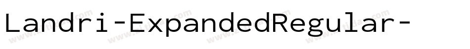 Landri-ExpandedRegular字体转换