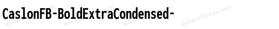 CaslonFB-BoldExtraCondensed字体转换