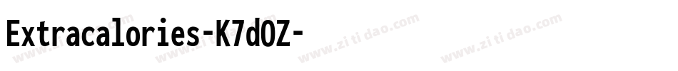 Extracalories-K7dOZ字体转换