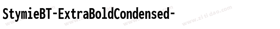 StymieBT-ExtraBoldCondensed字体转换