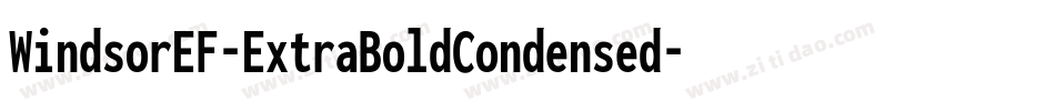 WindsorEF-ExtraBoldCondensed字体转换