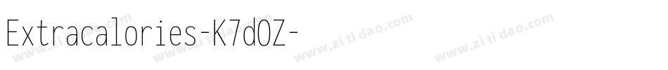 Extracalories-K7dOZ字体转换