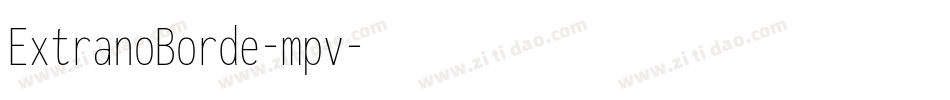 ExtranoBorde-mpv字体转换