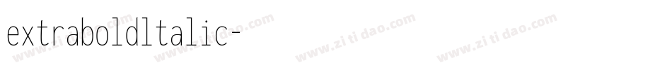 extraboldltalic字体转换