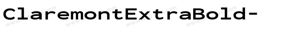 ClaremontExtraBold字体转换