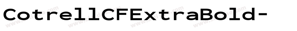 CotrellCFExtraBold字体转换