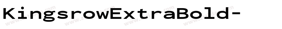 KingsrowExtraBold字体转换