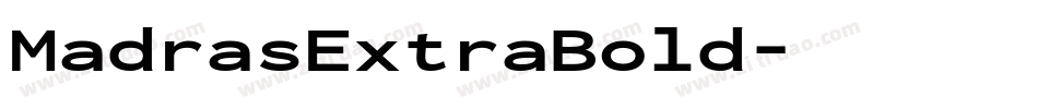 MadrasExtraBold字体转换