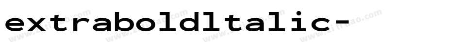 extraboldltalic字体转换